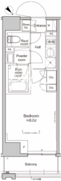 プラウドフラット清澄通り 908 間取り図