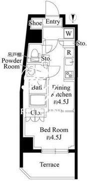 グランパセオ清澄白河2 508 間取り図