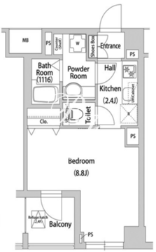 ブレス西巣鴨 411 間取り図