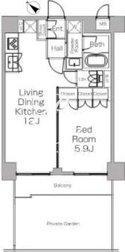 プラウドフラット三軒茶屋2 105 間取り図