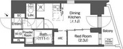 コンフォリア東大井2 802 間取り図