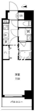 アーバンパーク浅草2 405 間取り図