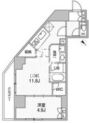 コンフォリア・リヴ千住 1205 間取り図