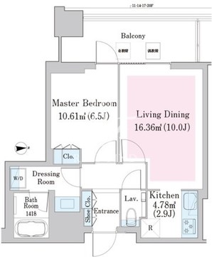 中野ステーションレジデンス 1712 間取り図