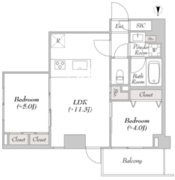 ルミーク本町ウェスト 201 間取り図