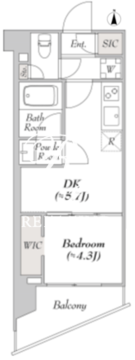 ルミーク本町ウェスト 405 間取り図