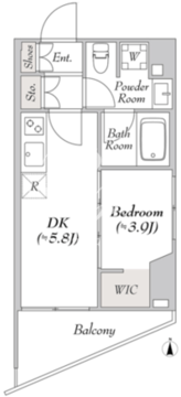 ルミーク本町ウェスト 206 間取り図