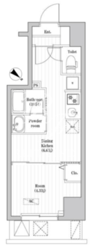 中野新井薬師レジデンス 205 間取り図