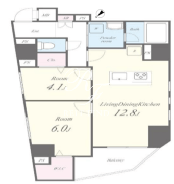 ラウルス武蔵小山 3B 間取り図