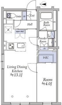 アトリオフラッツ中野新井薬師 405 間取り図