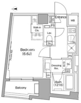 パークハビオ新高円寺 101 間取り図