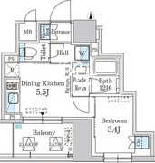 パークアクシス神田レジデンス 1002 間取り図