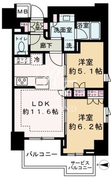 ブリリア上野プレイス 802 間取り図