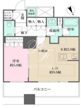 ザ・パークハウス西新宿タワー60 1103 間取り図