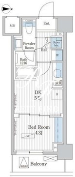 パークアクシス東陽町レジデンス 305 間取り図