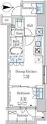 パークアクシス錦糸町ウエスト 408 間取り図