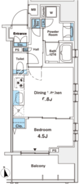 レジディア大手町北 1101 間取り図