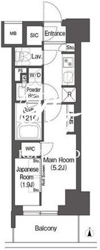 コンフォリア東新宿 714 間取り図