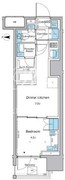 ルフォンプログレ品川戸越 605 間取り図