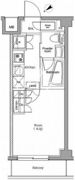 プレミアムキューブ品川戸越DEUX 103 間取り図