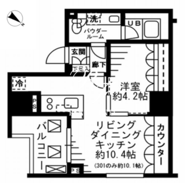 レジディア勝どき 801 間取り図