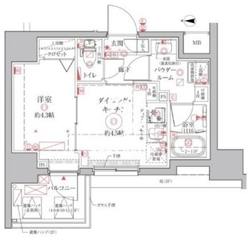 クレイシアIDZ上野 501 間取り図