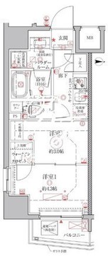 クレイシアIDZ上野 503 間取り図