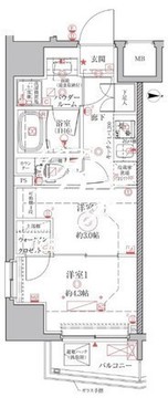 クレイシアIDZ上野 1103 間取り図