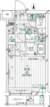 レガリス明大前 102 間取り図