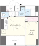 レジデンスホクサイ 302 間取り図