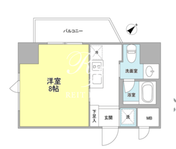 ベルフェリーク浅草橋 1203 間取り図