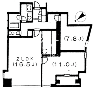 渋谷プロパティータワー 1408 間取り図