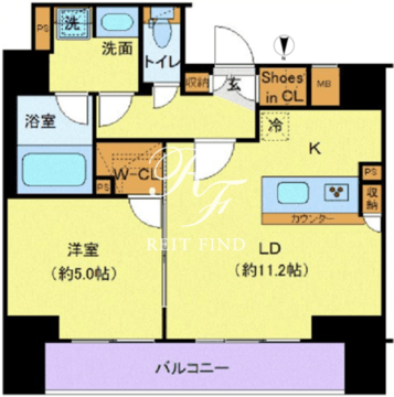 シーフォルム大森 1102 間取り図