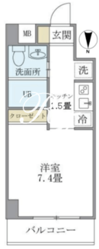 KDXレジデンス御徒町 1303 間取り図