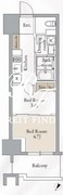 クロスレジデンス高田馬場 1204 間取り図
