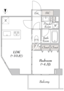 ルミーク本町ウェスト 301 間取り図