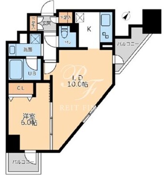 ドゥーエ幡ヶ谷 1205 間取り図