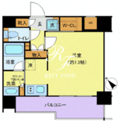 ジェノヴィア水天宮前スカイガーデン 301 間取り図