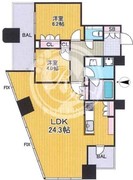 パークタワー勝どき S-2810 間取り図