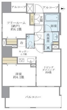 プルミエ市谷薬王寺 1002 間取り図