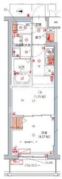 ハーモニーレジデンス新宿四谷 311 間取り図