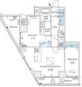 オーパスレジデンス南青山 1002 間取り図