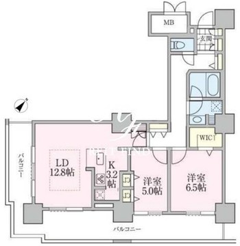 ロイヤルパークスタワー南千住 1308 間取り図