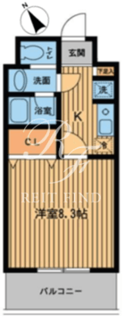 プライムアーバン門前仲町 908 間取り図