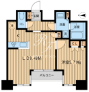 KDXレジデンス東新宿 1406 間取り図