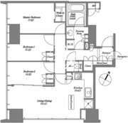 レキシントンスクエア白金高輪 1201 間取り図 ?>