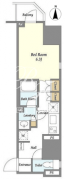 ライトテラス秋葉原 202 間取り図