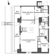 コンフォリア日暮里 902 間取り図