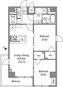 グランパセオ田端 A-1102 間取り図