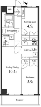 プライマル小石川 418 間取り図